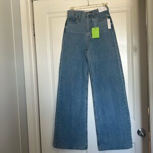 Sam Edelman Bianka High Rise Vintage Wide Leg Jeans Size 24 NWT